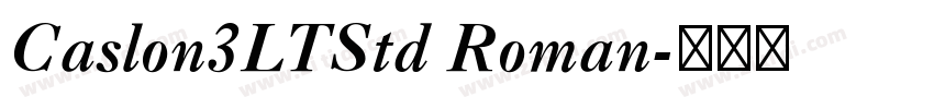 Caslon3LTStd Roman字体转换